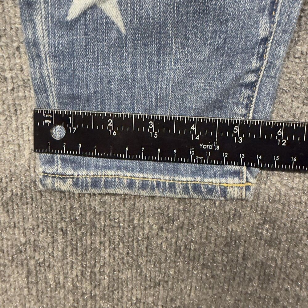 Denim & Supply Ralph Lauren Crop Skinny Jeans Women 30(32) Blue Star Distressed - Picture 11 of 15